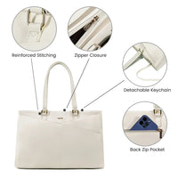 HKM-617491 Designer Women's PU Leather Tote Bag - Vintage Style Large Handbag and Briefcase