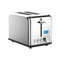 HKM-617683 Stainless Steel Electric Toaster with LCD Display for 2 Slices - Modern Design
