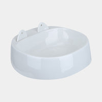 HKM-6177085 Automatic Ceramic Cat Bowl with Spoon for Drinking Water and Food