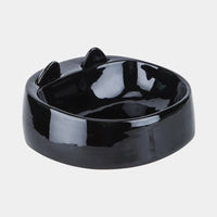 HKM-6177085 Automatic Ceramic Cat Bowl with Spoon for Drinking Water and Food