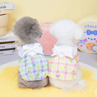 HKM-6177469 Pastoral Princess Style Pet Clothing for Small Dogs in Pink and Sky Blue
