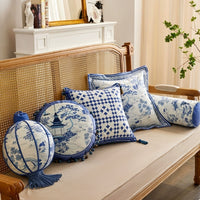 HKM-617747 Rustic Luxury Square Cushion Pillow with Plant and Flower Pattern for Living Room, 45x45cm