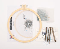 HKM-617939 Embroidery DIY Material Package for Beginners - Floral & Botanical Design