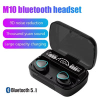 HKM-617939 Wireless Bluetooth Earbuds with Digital Display, Waterproof Design, Noise Reduction, and Power Bank Charging for Sports and Gaming
