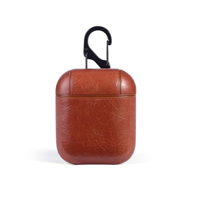 HKM-618003 Genuine Leather Earphone Case for Apple AirPods – Protective Charging Case Design