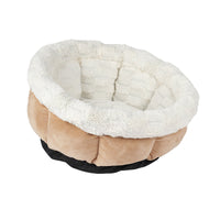 HKM-6180925 Cozy Petal Cat Mat for Cats and Dogs ¨C Plush Suede and Brushed Plush Nest, 48x49x25cm