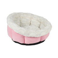HKM-6180925 Cozy Petal Cat Mat for Cats and Dogs ¨C Plush Suede and Brushed Plush Nest, 48x49x25cm