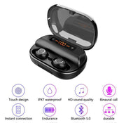 HKM-618131 Bluetooth Wireless Stereo Headset with Battery Display, Voice Control, and Call Function in Black