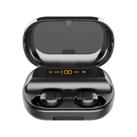 HKM-618131 Bluetooth Wireless Stereo Headset with Battery Display, Voice Control, and Call Function in Black