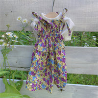HKM-6181437 Floral Lavender Pet Sling Skirt with Sunscreen Protection and Anti-Shedding Features
