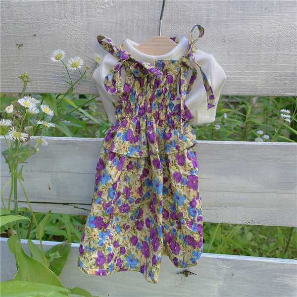 HKM-6181437 Floral Lavender Pet Sling Skirt with Sunscreen Protection and Anti-Shedding Features