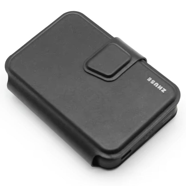 HKM-618195 Slim Wireless Power Bank with Card Holder - Portable Charging Wallet for Qi-Enabled Devices