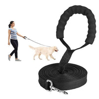 HKM-6182461 Adjustable Black Dog Leash with Extended Length for Enhanced Pet Control