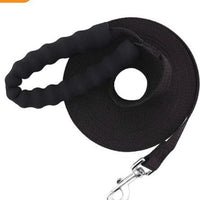 HKM-6182461 Adjustable Black Dog Leash with Extended Length for Enhanced Pet Control