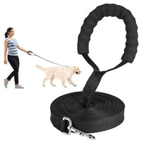 HKM-6182461 Adjustable Black Dog Leash with Extended Length for Enhanced Pet Control