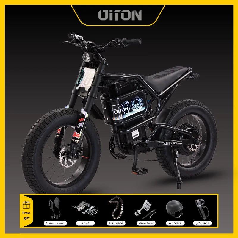 HKM-618259 S300 60V 25Ah High-Speed Electric Bike for Off-Road Use, Removable Battery, Hydraulic Disc Brakes, 70KM/H Max Speed