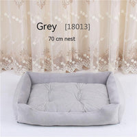 HKM-6182717 Large Dog Bed in Brown and Gray Stripes – Soft Cloth Material, Multiple Sizes Available