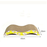 HKM-6182845 S-Shaped and M-Shaped Corrugated Cat Scratcher and Lounger for Claw Maintenance