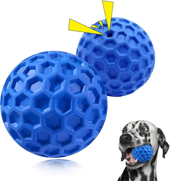 HKM-618451 Durable Interactive Waterproof Dog Chew Toy with Squeaker and Teeth Cleaning Features for Heavy Chewers