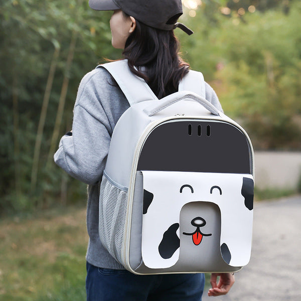 HKM-6184893 Large Capacity Portable Pet Backpack for Outdoor Travel in Multiple Colors