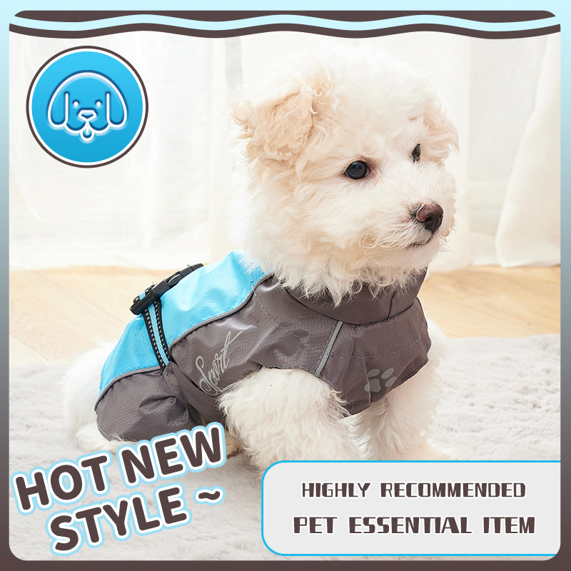 HKM-6185917 Waterproof Dog Raincoat for Summer - Lightweight Pet Jumpsuit for Chihuahuas and Dobermans