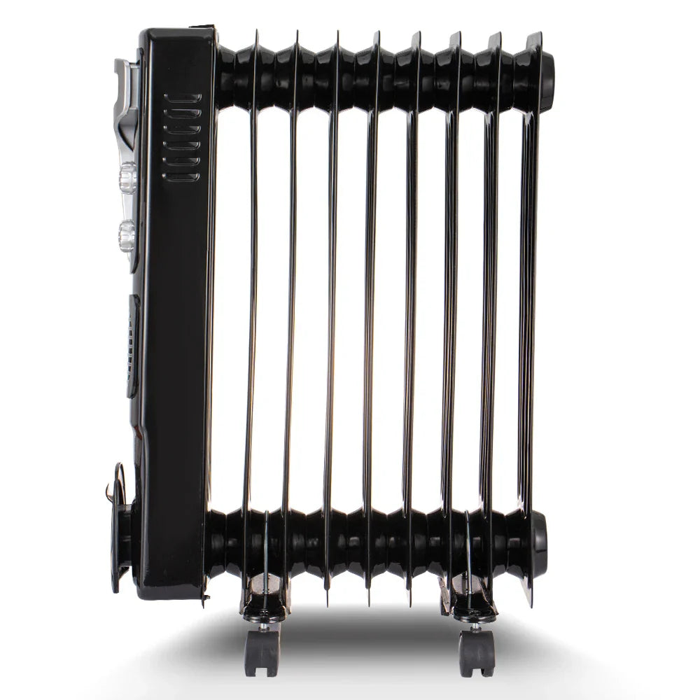 HKM-618707 2400W Oil Filled Radiator with Adjustable Thermostat and Overheat Protection, Portable Freestanding Heater
