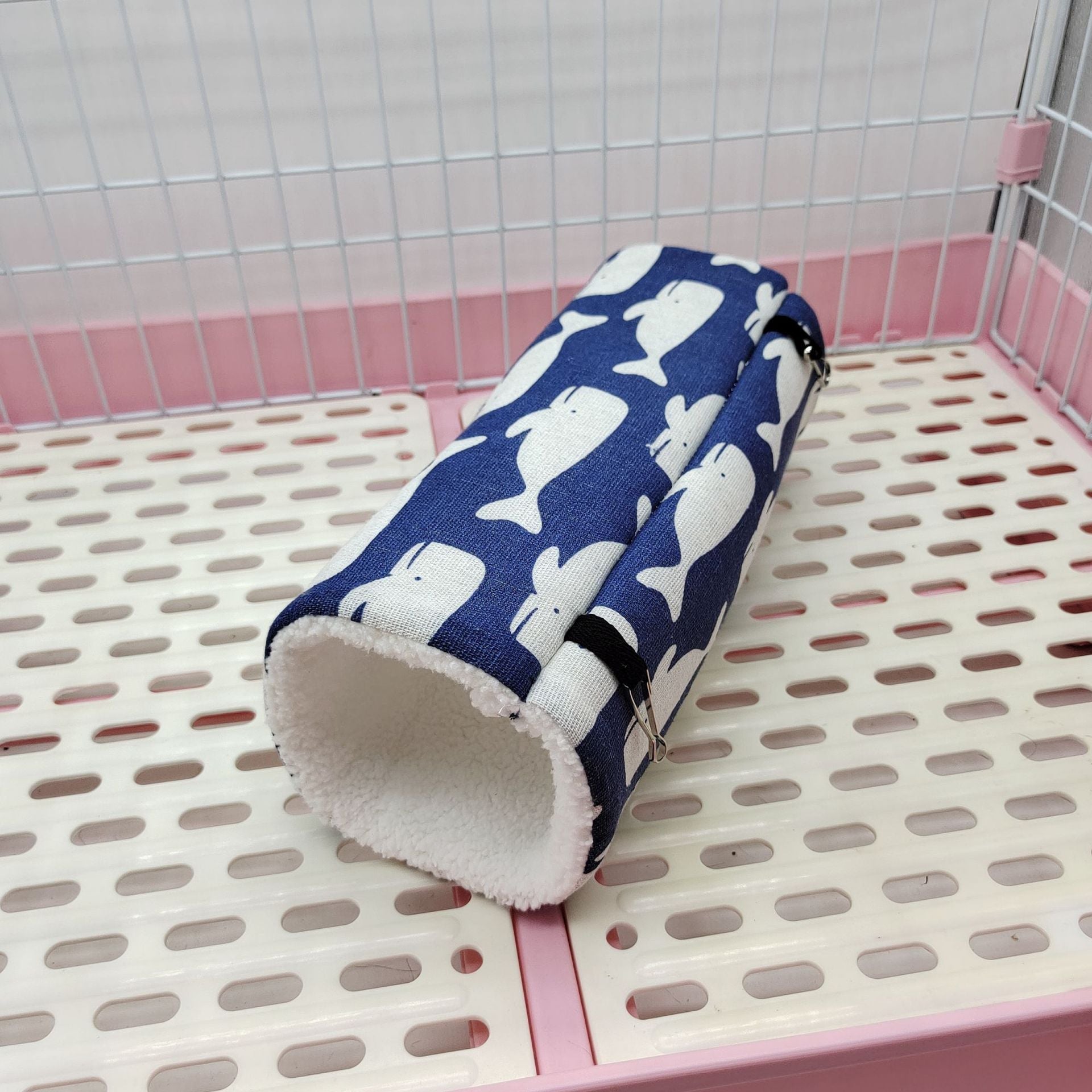 HKM-6187709 Super Soft Plush Tunnel Nest for Small Pets - Ideal for Hamsters, Mice, and Guinea Pigs
