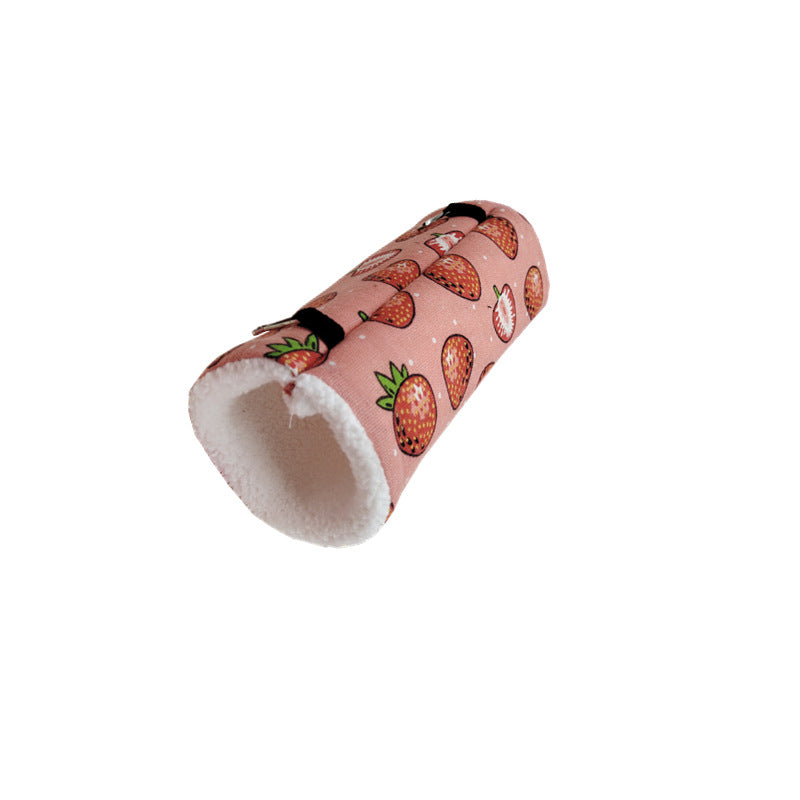 HKM-6187709 Super Soft Plush Tunnel Nest for Small Pets - Ideal for Hamsters, Mice, and Guinea Pigs
