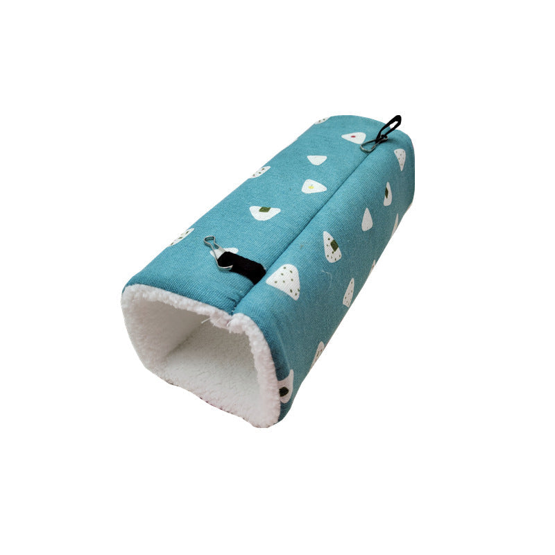 HKM-6187709 Super Soft Plush Tunnel Nest for Small Pets - Ideal for Hamsters, Mice, and Guinea Pigs