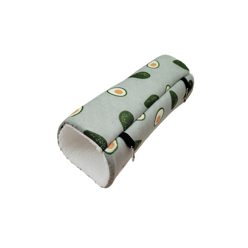 HKM-6187709 Super Soft Plush Tunnel Nest for Small Pets - Ideal for Hamsters, Mice, and Guinea Pigs