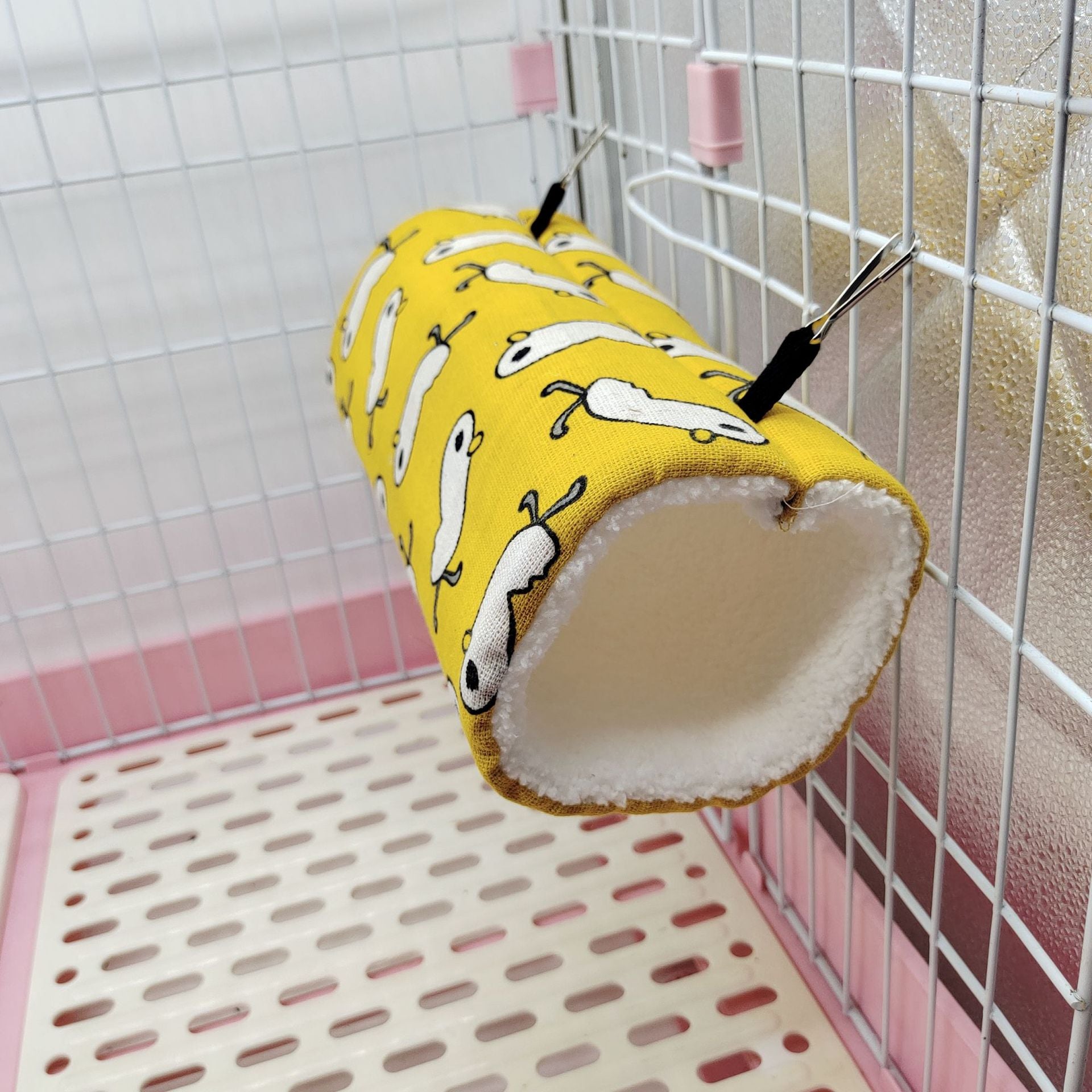 HKM-6187709 Super Soft Plush Tunnel Nest for Small Pets - Ideal for Hamsters, Mice, and Guinea Pigs