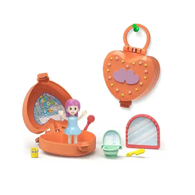 HKM-618771 Mini Scene Play House Doll Toy Set for Kids with Music and Jewelry Accessories
