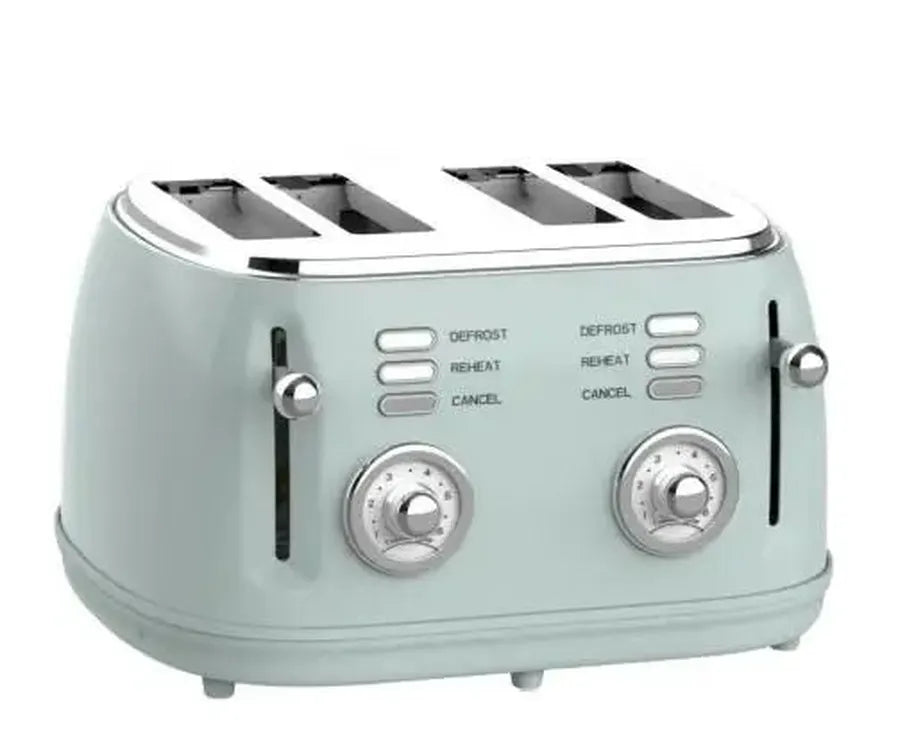 HKM-618835 Electric Kettle and 4-Slice Toaster Kitchen Set with Temperature Display, 1.7L 3000W Kettle and 1500W Toaster
