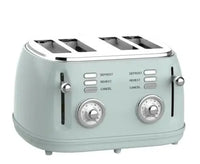 HKM-618835 Electric Kettle and 4-Slice Toaster Kitchen Set with Temperature Display, 1.7L 3000W Kettle and 1500W Toaster