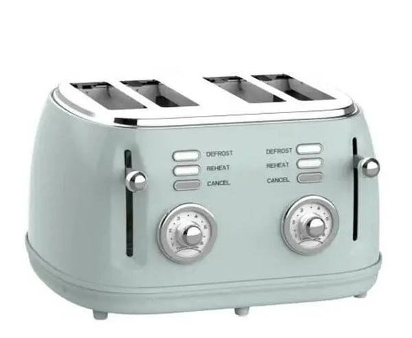 HKM-618835 Electric Kettle and 4-Slice Toaster Kitchen Set with Temperature Display, 1.7L 3000W Kettle and 1500W Toaster