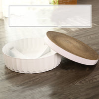 HKM-6188605 Corrugated Cat Litter Scratcher and Claw Grinder for All Cats - White, 40x40x10cm