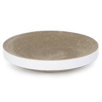 HKM-6188605 Corrugated Cat Litter Scratcher and Claw Grinder for All Cats - White, 40x40x10cm