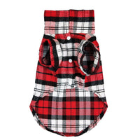 HKM-6188989 Casual Plaid Pet Shirt in Red, Blue, and Green - Lightweight Polyester, Sizes XS to XL