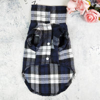 HKM-6188989 Casual Plaid Pet Shirt in Red, Blue, and Green - Lightweight Polyester, Sizes XS to XL