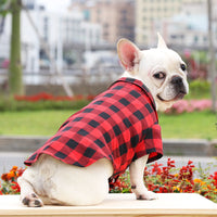 HKM-6188989 Casual Plaid Pet Shirt in Red, Blue, and Green - Lightweight Polyester, Sizes XS to XL