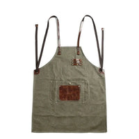 HKM-618963 Adjustable Cross Strap Multi-Purpose Canvas Apron with Tool Pocket for Gardening and Cooking