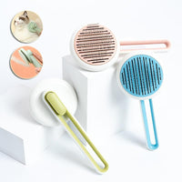 HKM-6189885 High-Density Pin Dog & Cat Grooming Comb with Automatic Hair Release and Comfortable Grip