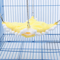 HKM-6190013 Hammock for Squirrels - Plush Hanging Sleeping Bag in Blue, Pink, or Yellow, Small & Large Sizes Available