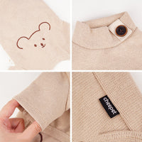 HKM-6190781 All-in-One Cotton Pajamas for Pets in Khaki, Bitter Orange, and Green - Available in Multiple Sizes
