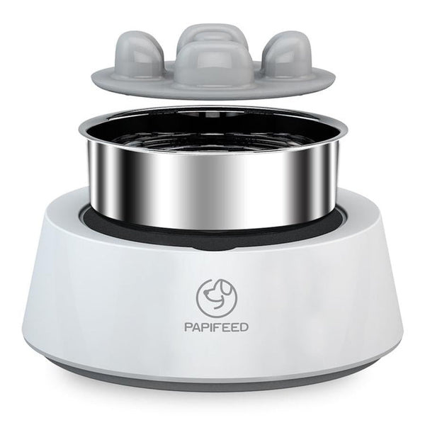 HKM-619091 Stainless Steel Anti-Tipping Weighing Bowl for Cats and Dogs, 500g Capacity