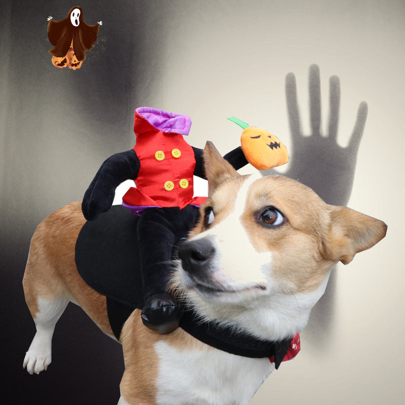 HKM-6192573 Headless Man Costume for Dogs - Funny Pet Halloween Outfit in Various Sizes