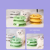 HKM-6193213 Interactive Turntable Cat Toy with Stimulation Balls for Exercise and Stress Relief