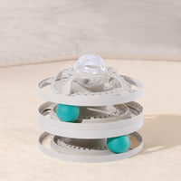 HKM-6193213 Interactive Turntable Cat Toy with Stimulation Balls for Exercise and Stress Relief