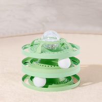 HKM-6193213 Interactive Turntable Cat Toy with Stimulation Balls for Exercise and Stress Relief