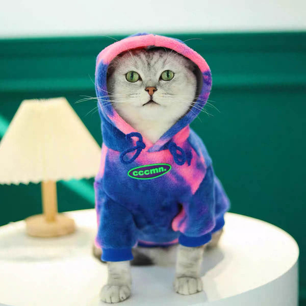HKM-6193469 Warm Tie-Dyed Sweatshirt for Dogs - Available in Multiple Colors and Sizes